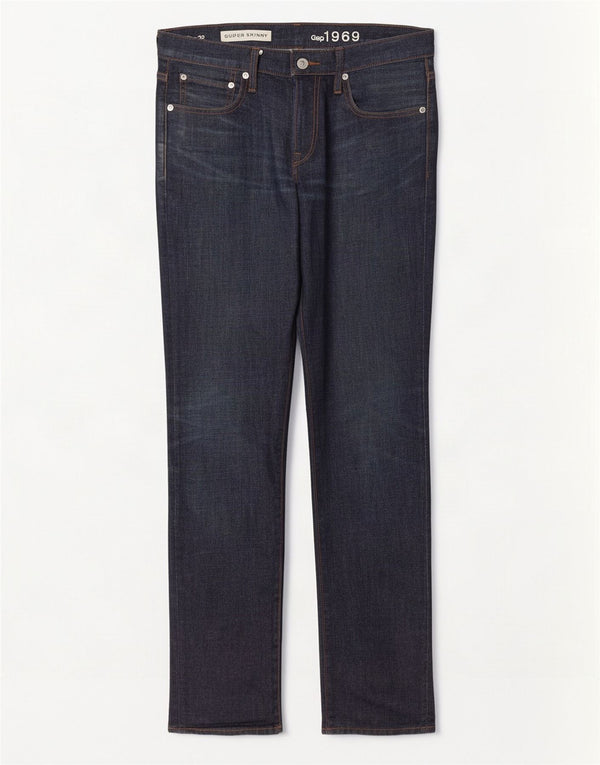 Gap Mens Super Skinny Jeans W30 L32 Azul Marinho Algodão