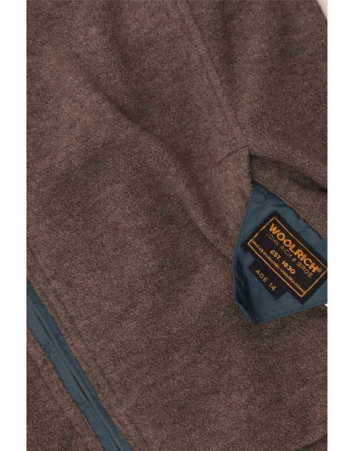 Jaqueta reversível com capuz Woolrich Boys 13-14 anos azul nylon