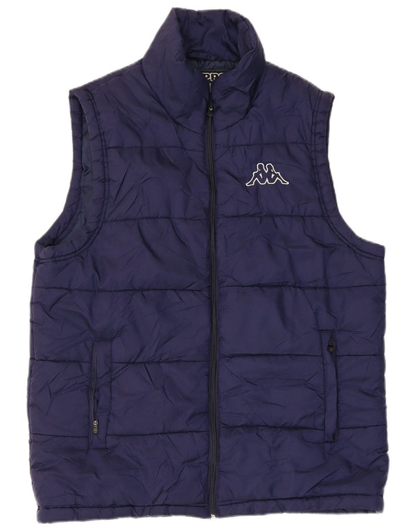 Colete masculino acolchoado Kappa UK 40 grande azul marinho poliamida