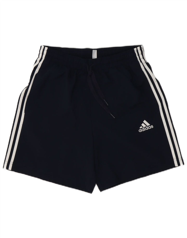 Shorts esportivos masculinos Adidas médio azul marinho poliéster