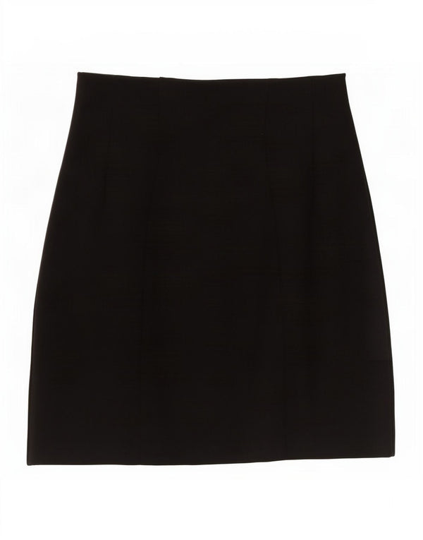 Minissaia feminina Marks & Spencer Reino Unido 10 pequena W27 viscose preta