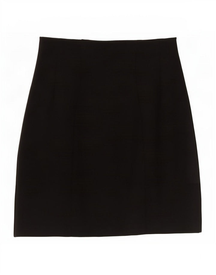 Minissaia feminina Marks & Spencer Reino Unido 10 pequena W27 viscose preta