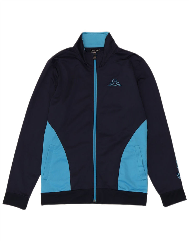 Jaqueta feminina Kappa UK 18 XL azul marinho colorblock poliéster