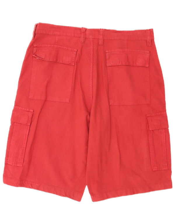 Carrera Mens Cargo Shorts IT 52 XL W36 Algodão Vermelho