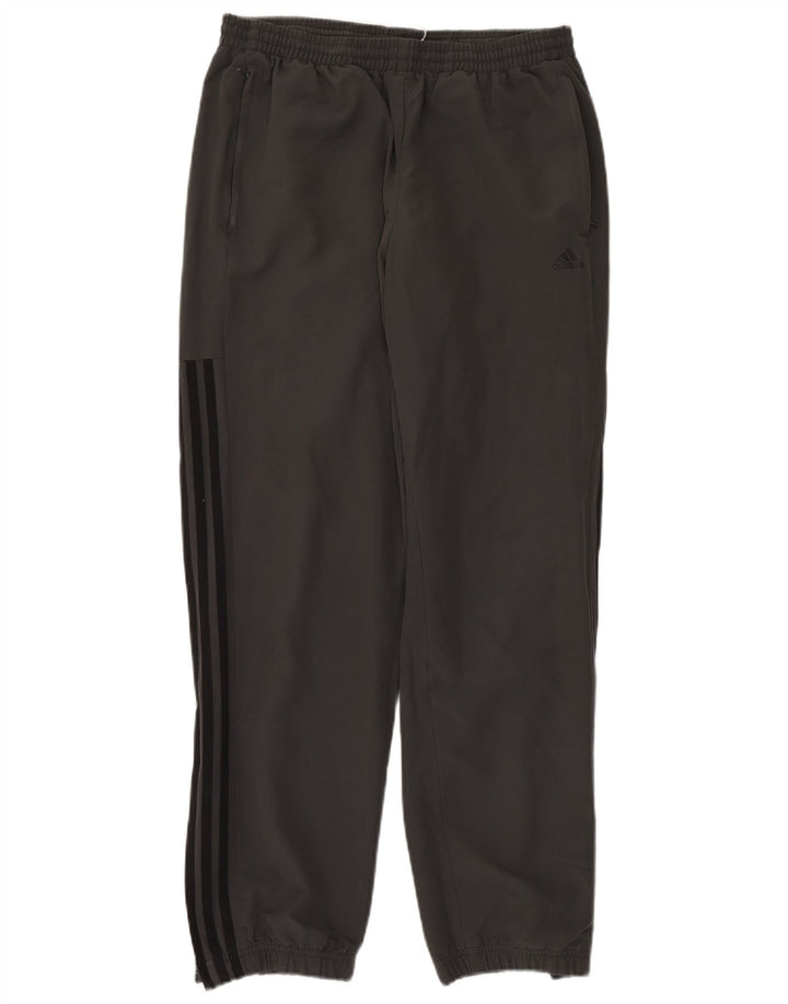 Calça de treino masculina ADIDAS joggers grande poliéster cinza