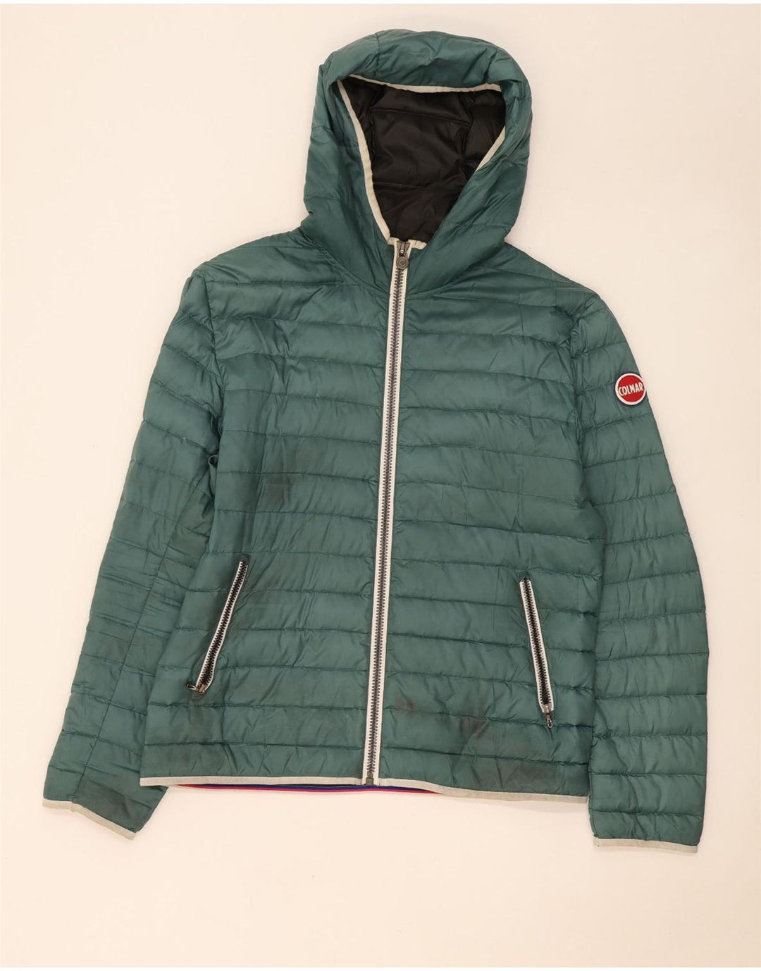 Jaqueta masculina acolchoada com capuz Colmar IT 54 grande verde
