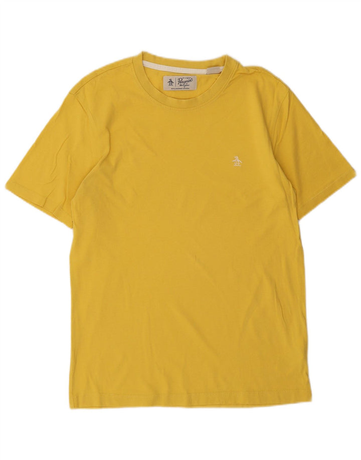 Camiseta masculina PENGUIN top pequeno algodão amarelo
