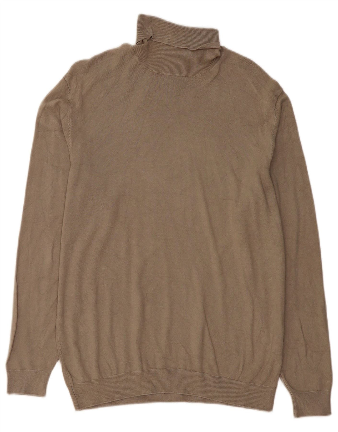 Suéter feminino Zara com gola redonda e viscose bege médio Reino Unido 14