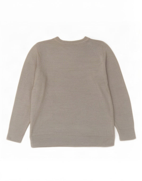 Suéter feminino Marks & Spencer grande com gola canoa Reino Unido 10 pequeno cinza