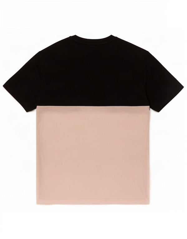 Camiseta gráfica masculina Champion Top médio preto colorblock