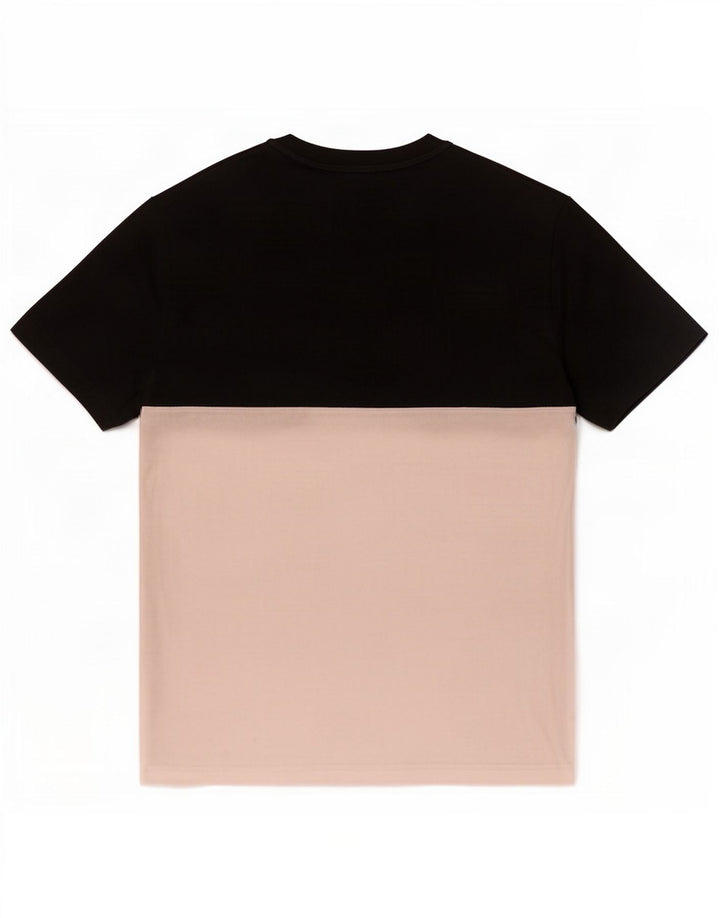 Camiseta gráfica masculina Champion Top médio preto colorblock