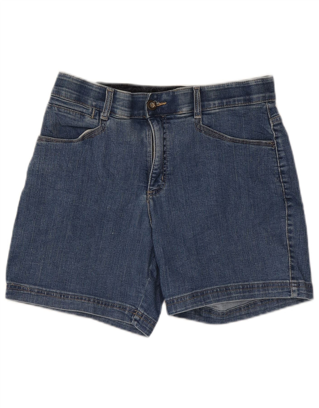 Shorts jeans stretch feminino LEE EUA 10 grande W30 algodão azul