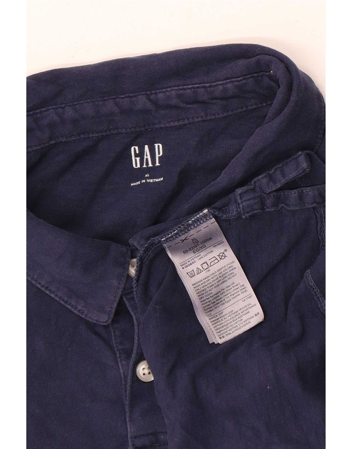 Camisa polo masculina Gap XL azul marinho algodão