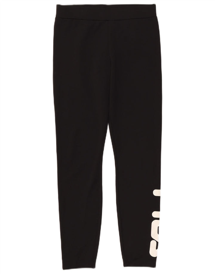 Leggings femininos FILA Graphic UK 12 poliéster preto médio