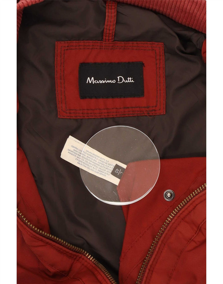 Jaqueta bomber masculina Massimo Dutti Reino Unido 40 grande nylon vermelho