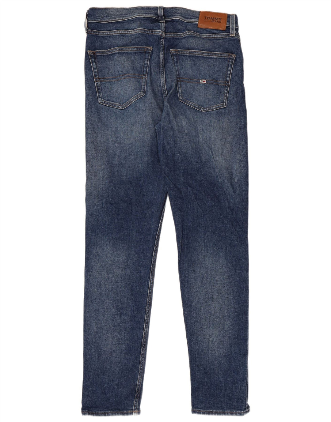 TOMMY HILFIGER Masculino Slim Jeans W32 L34 Azul Algodão