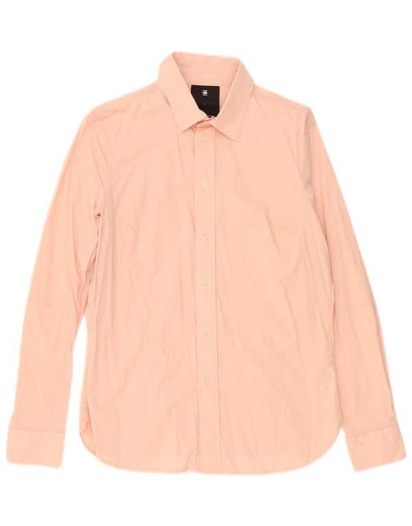 Camisa feminina G-Star UK 16 grande algodão rosa