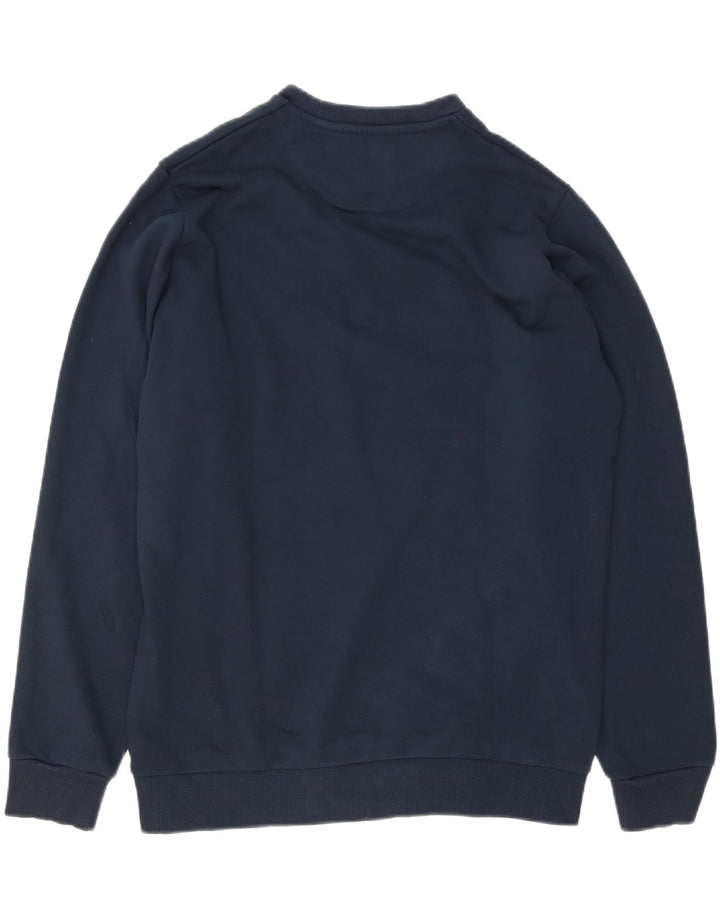 Lyle & Scott moletom masculino boxy gráfico jumper médio azul marinho algodão
