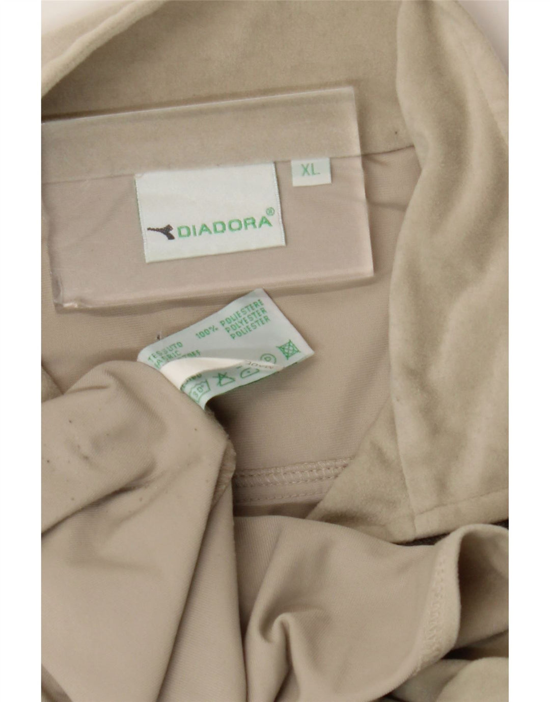 Diadora Mens Tracksuit Top Jacket XL Bege Poliéster