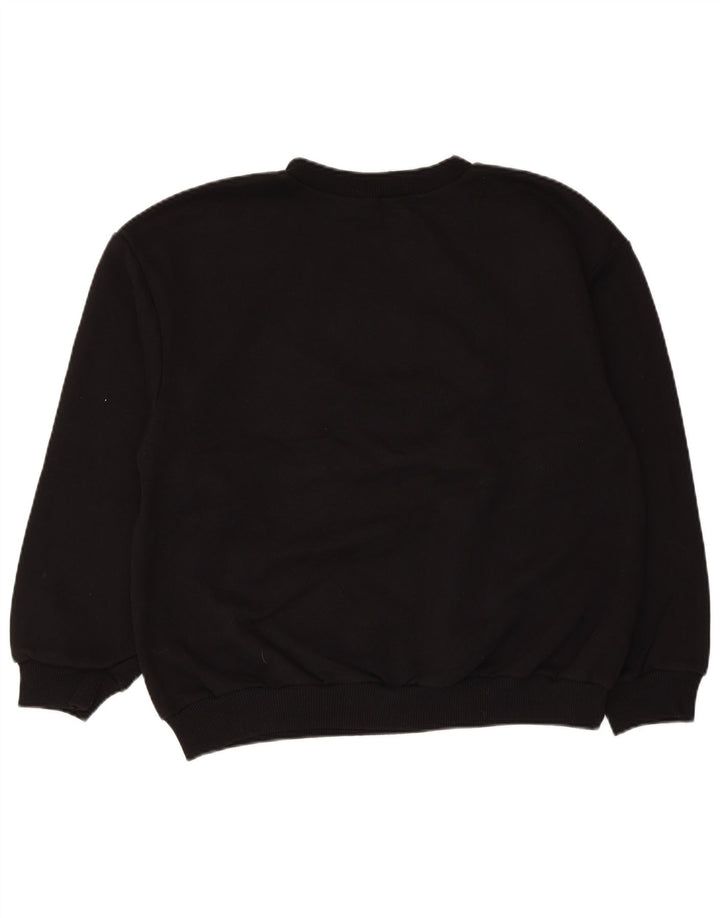 ZARA moletom gráfico feminino jumper UK 14 médio algodão preto
