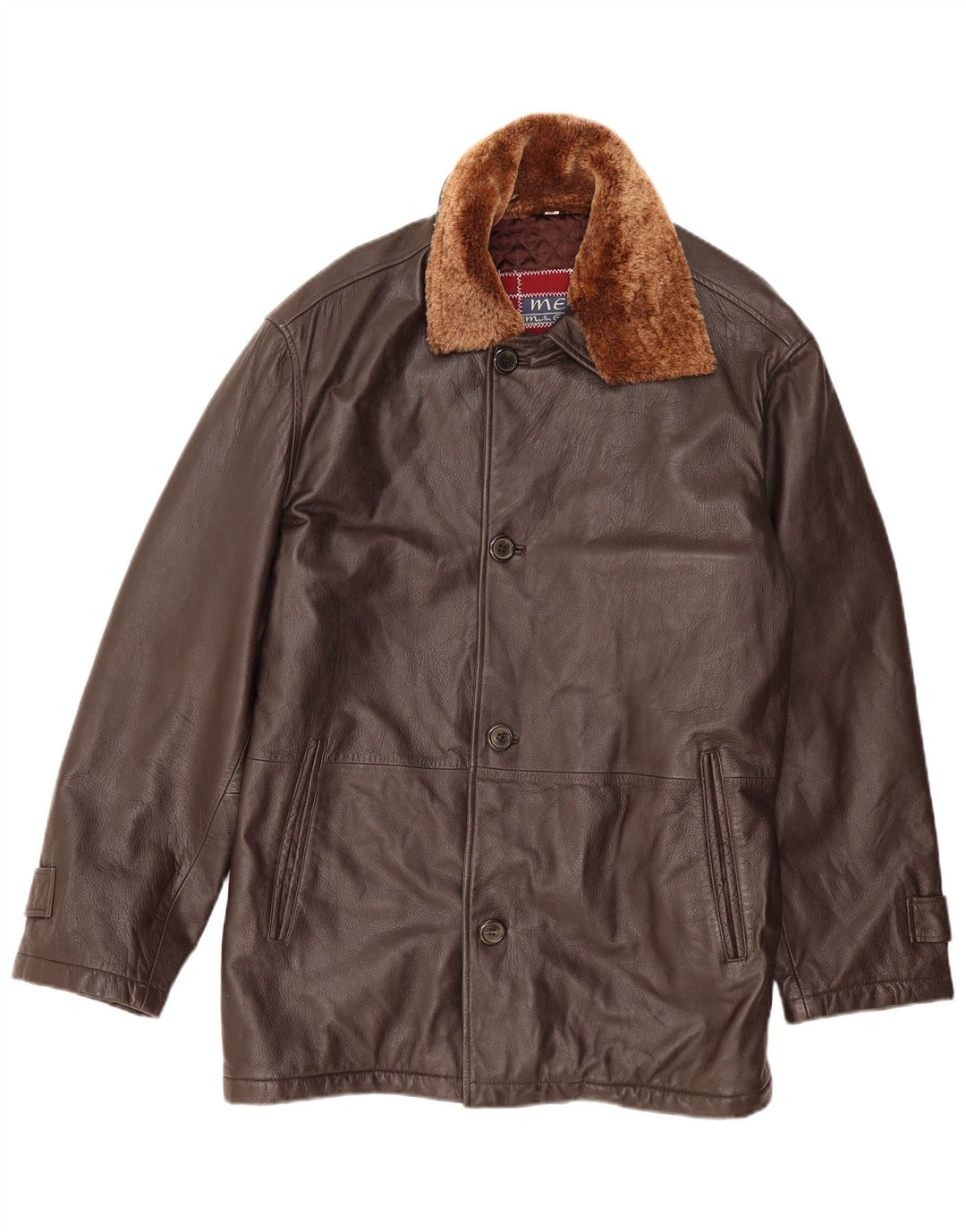 Jaqueta de couro masculina Martin Eden IT 50 grande couro marrom