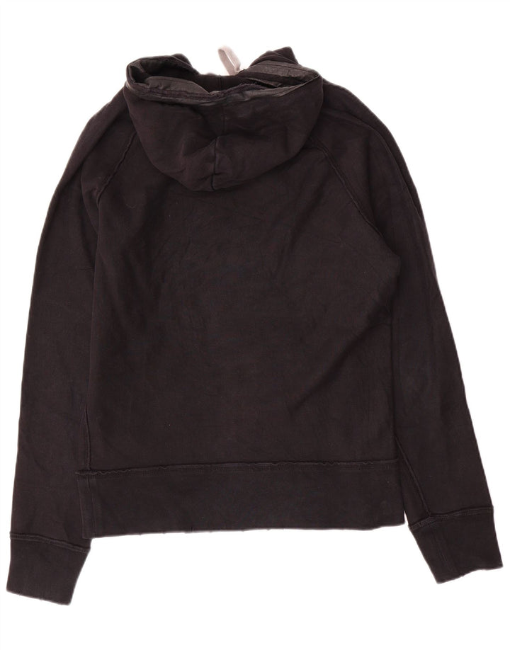 Diesel masculino gráfico moletom com capuz médio algodão preto