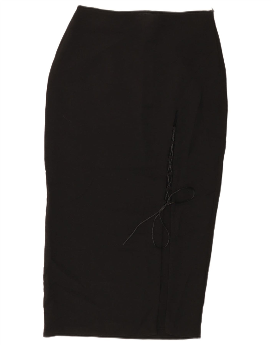 Saia lápis feminina de cintura alta Zara médio W28 poliéster preto