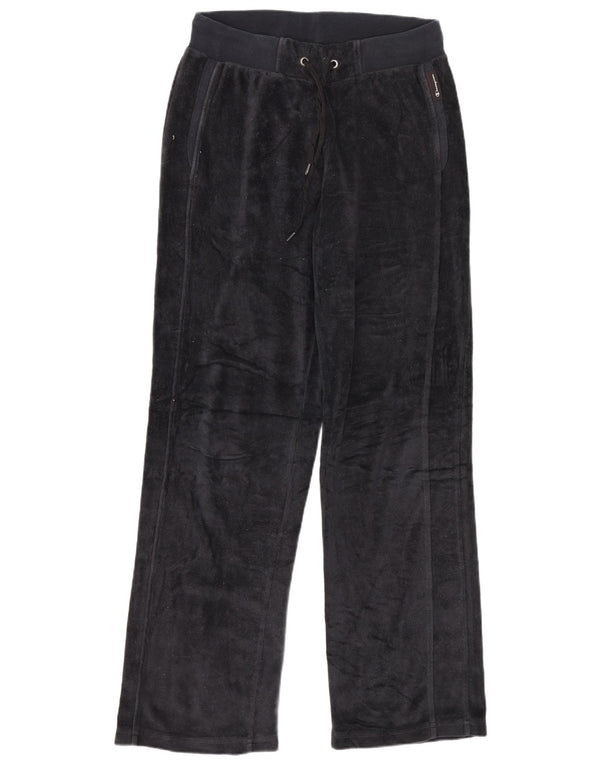 Calça feminina Champion de veludo Easy Fit Reino Unido 8 pequena preta