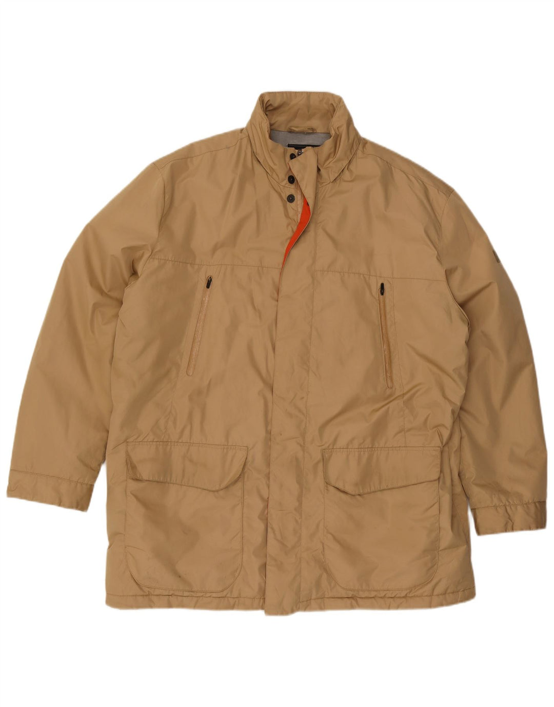 Jaqueta acolchoada masculina Paul & Shark UK 44 2XL poliéster bege