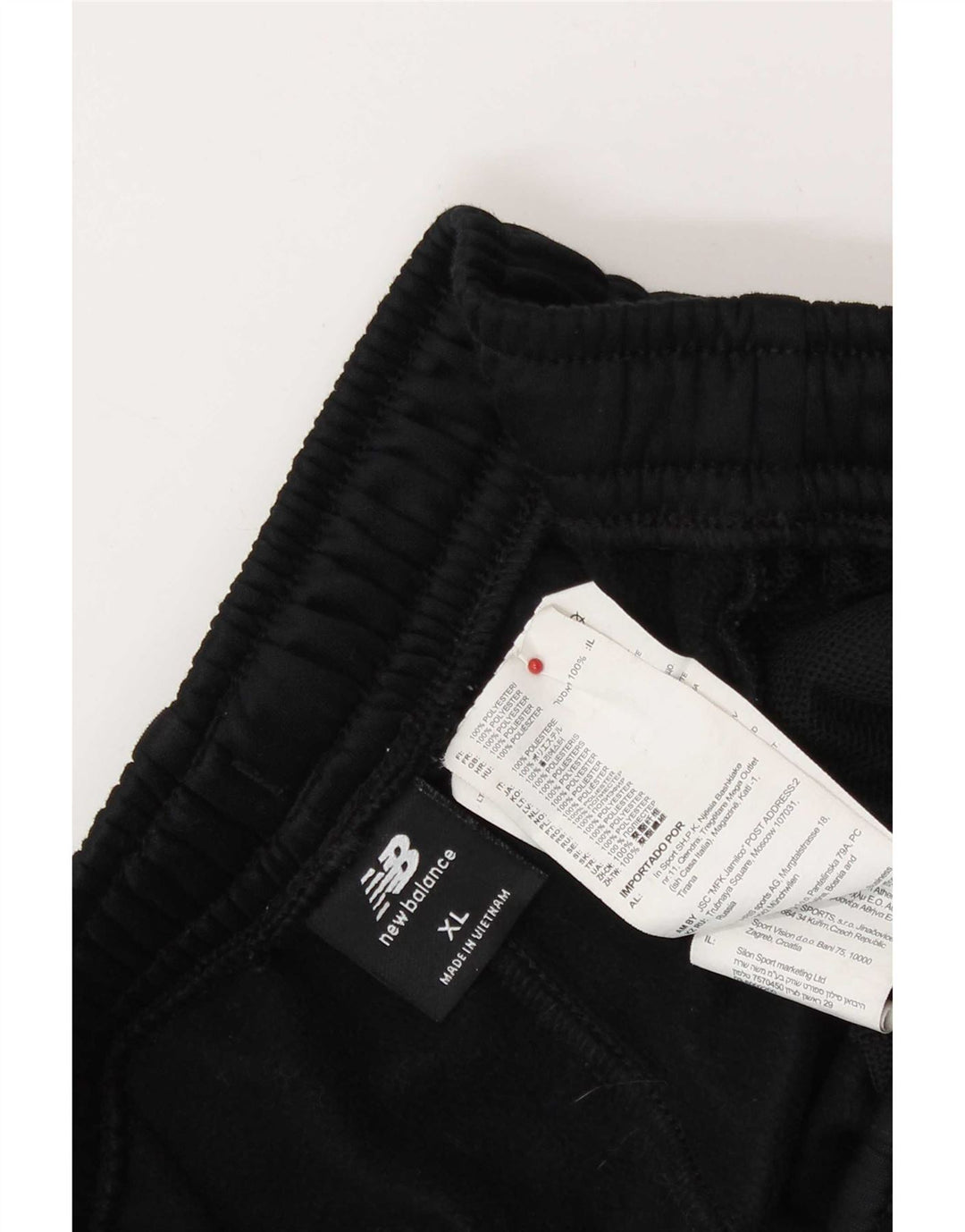 Calça de treino masculina New Balance XL poliéster preto