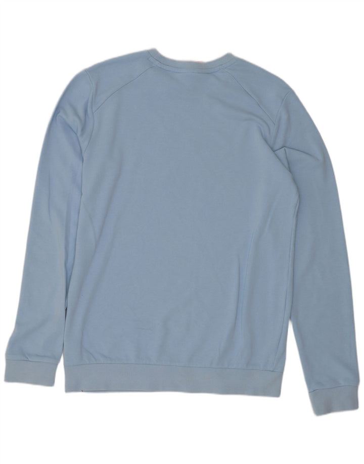 Adidas Meninos Graphic Sweatshirt Jumper 15-16 Anos Azul Algodão