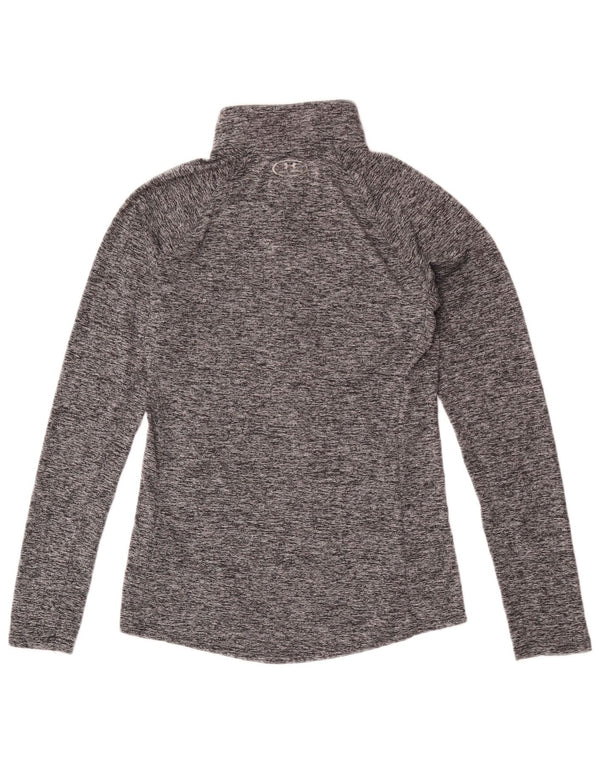 Under Armour Mens Heat Gear Pulôver Treino Top Pequeno Cinza Salpicado