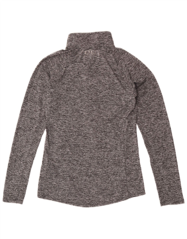 Under Armour Mens Heat Gear Pulôver Treino Top Pequeno Cinza Salpicado
