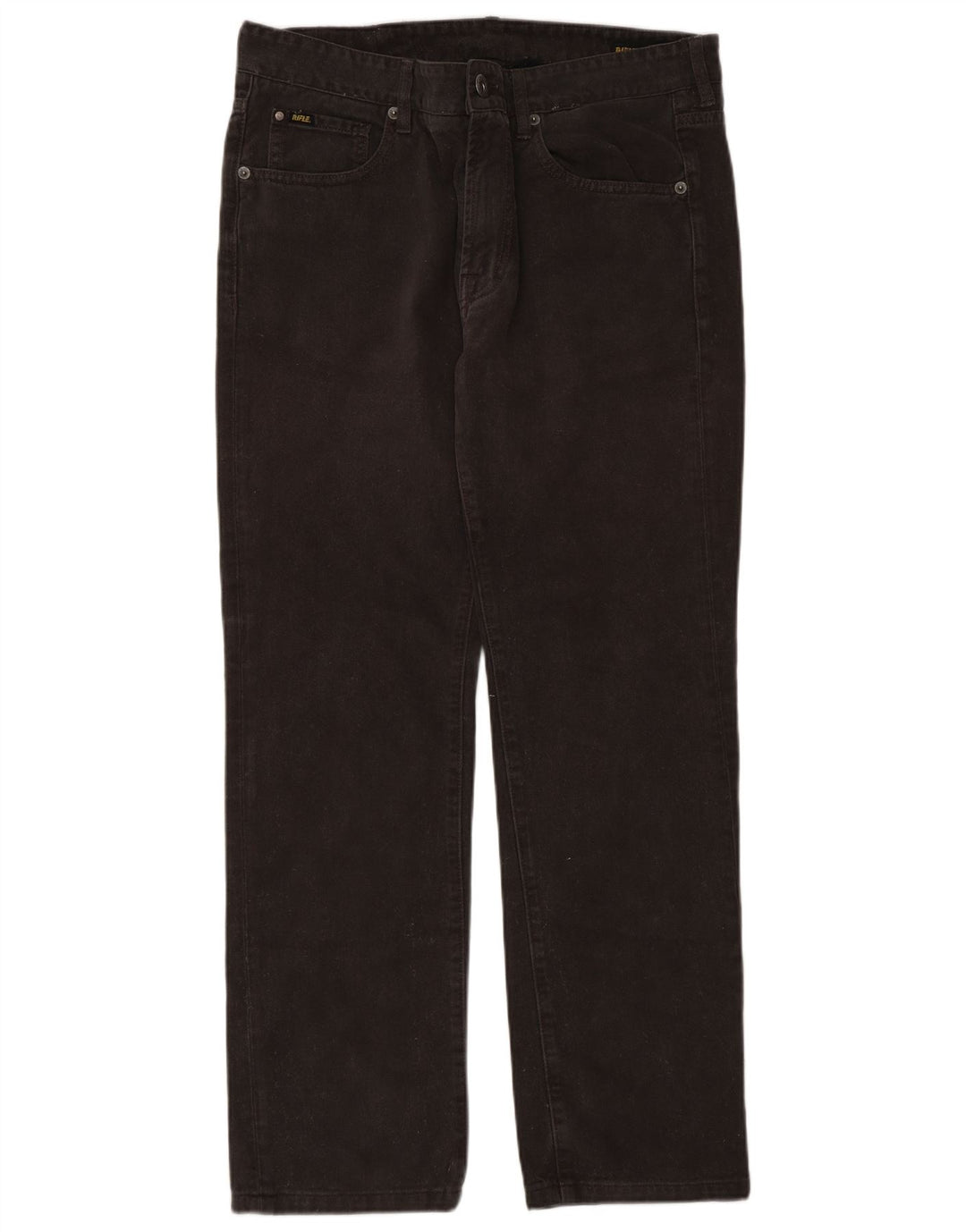 Rifle Mens Straight Jeans W33 L30 Cinza Algodão