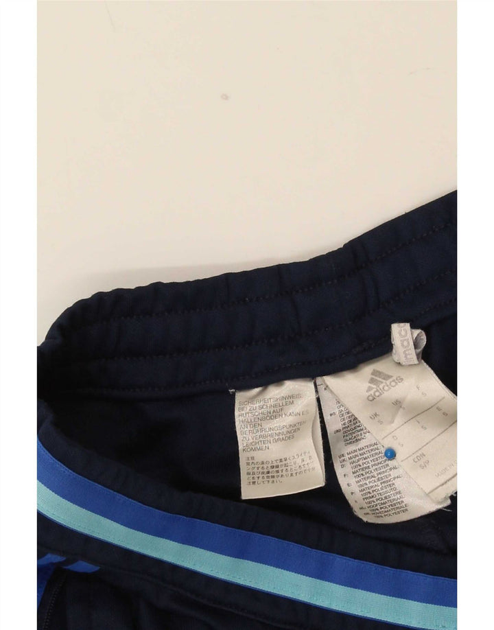 Calça de treino masculina Adidas Climacool pequena azul marinho poliéster