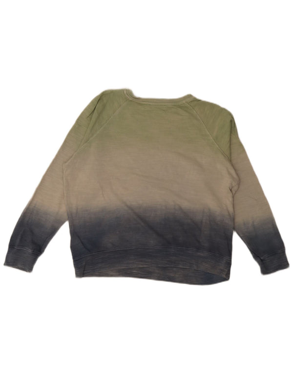 Suéter feminino Marks & Spencer UK 14 grande bloco colorido verde