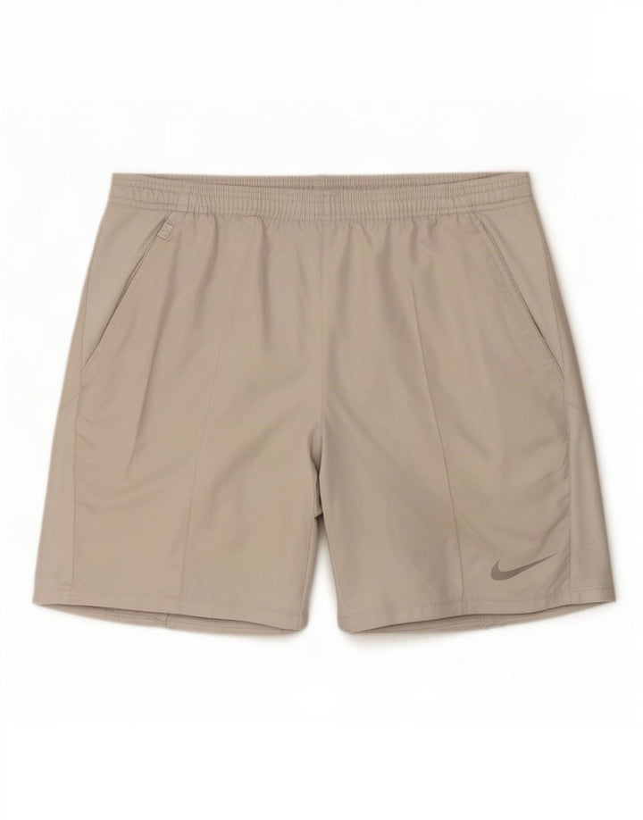 Shorts esportivos masculinos Nike médio branco poliéster