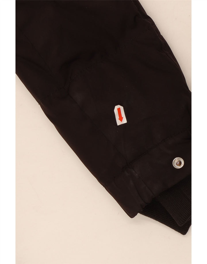Casaco acolchoado com capuz feminino Tommy Hilfiger Reino Unido 14 poliéster marrom médio