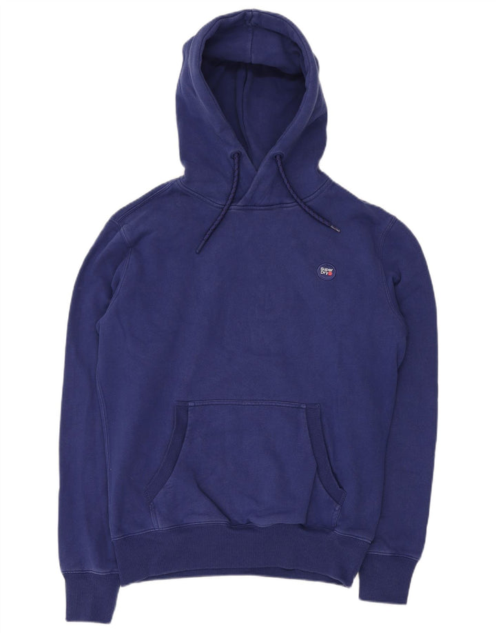 SUPERDRY moletom com capuz masculino médio algodão azul