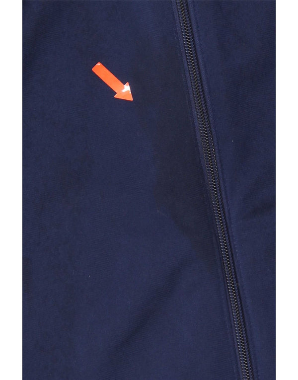 Adidas Mens Treino Top Jaqueta Grande Azul Marinho Colorblock Poliéster