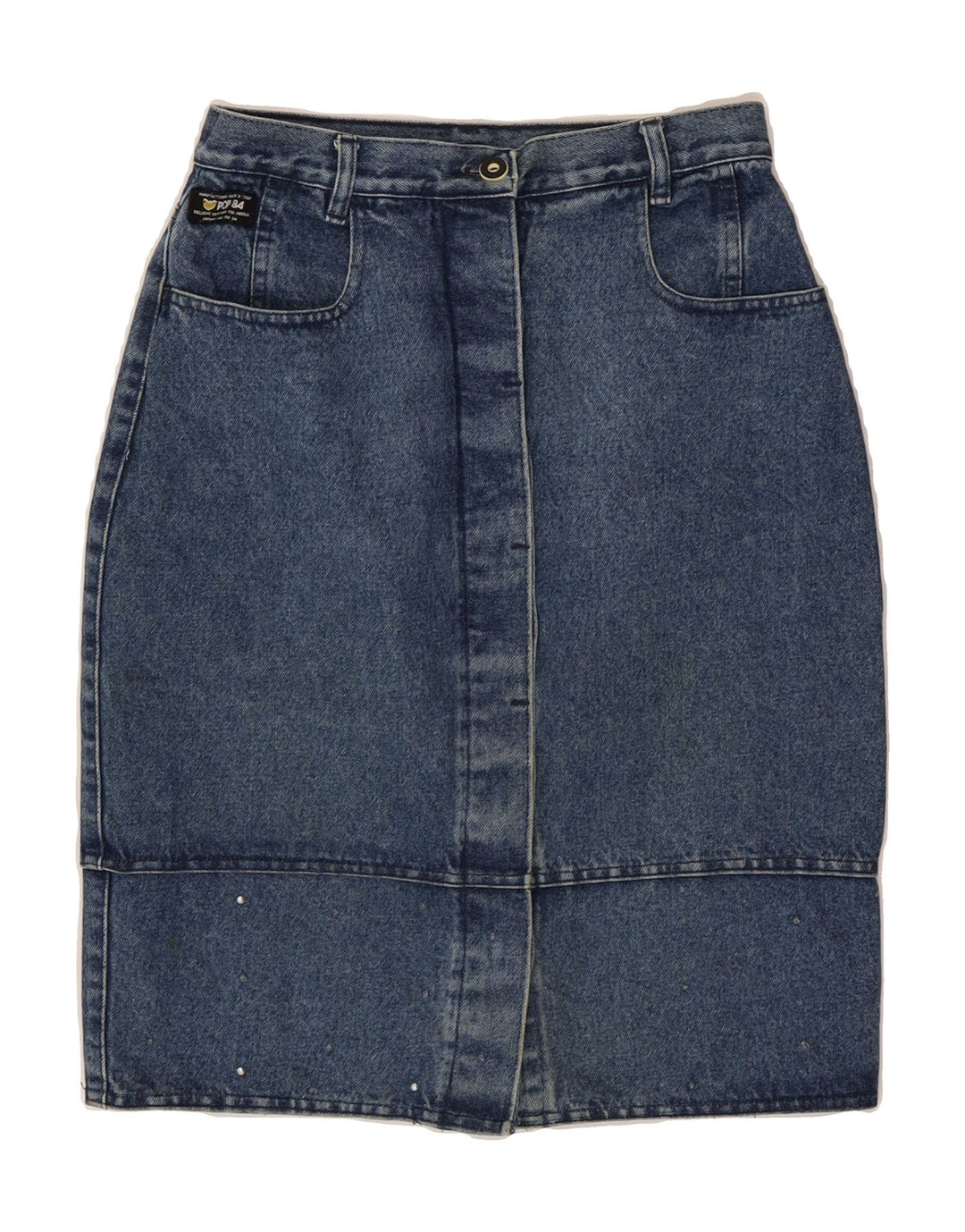 POP 84 Womens Denim Skirt W26 Small Blue Vintage POP 84 and Second-Hand POP 84 from Messina Hembry 