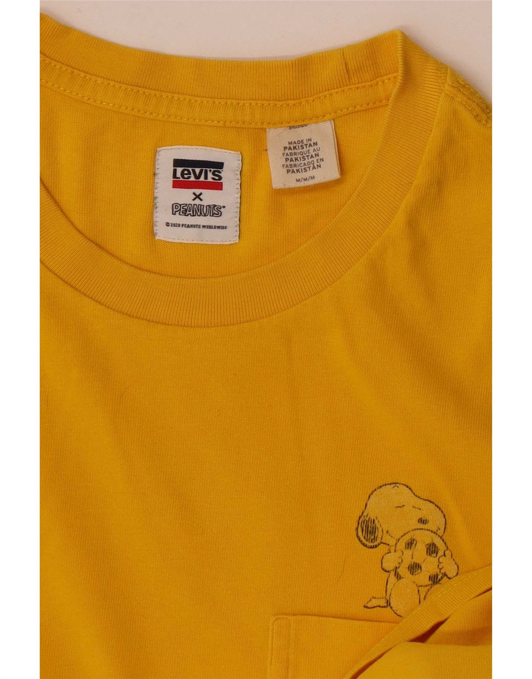 Camiseta masculina Levi's Peanuts Top Amarelo Médio