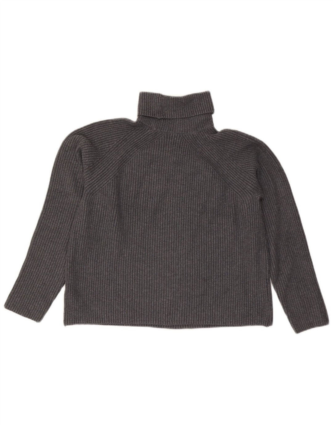 Suéter feminino Marks & Spencer com gola redonda e gola redonda Reino Unido 10 pequeno cinza