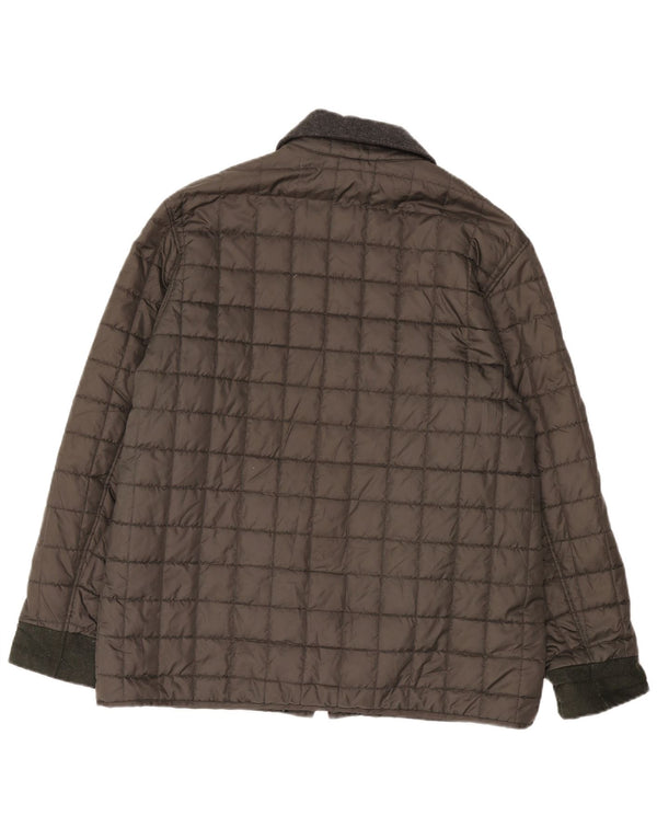 Belfe & Mens Jaqueta Acolchoada UK 46 3XL Cinza Poliéster