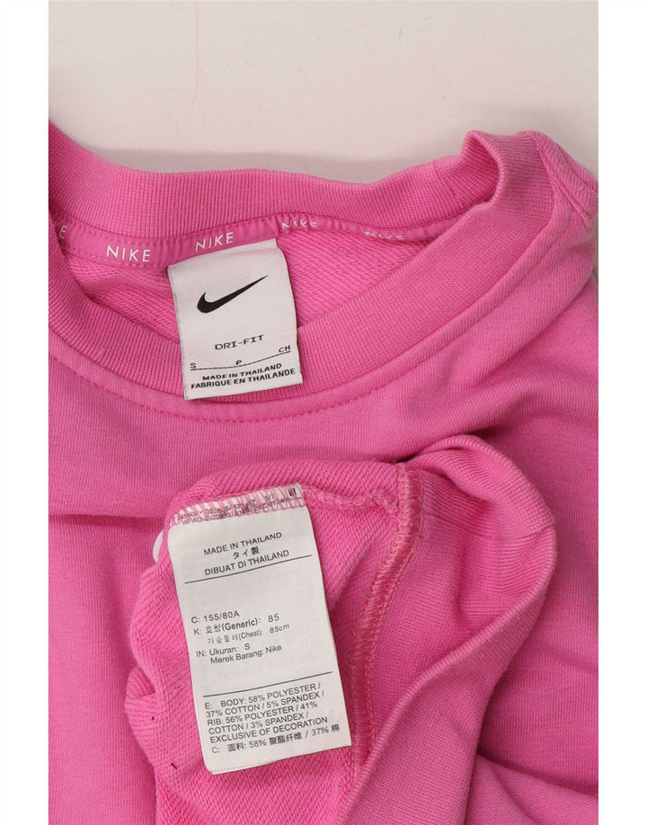 Moletom Nike Dri Fit Oversized Jumper UK 10 Pequeno Poliéster Rosa