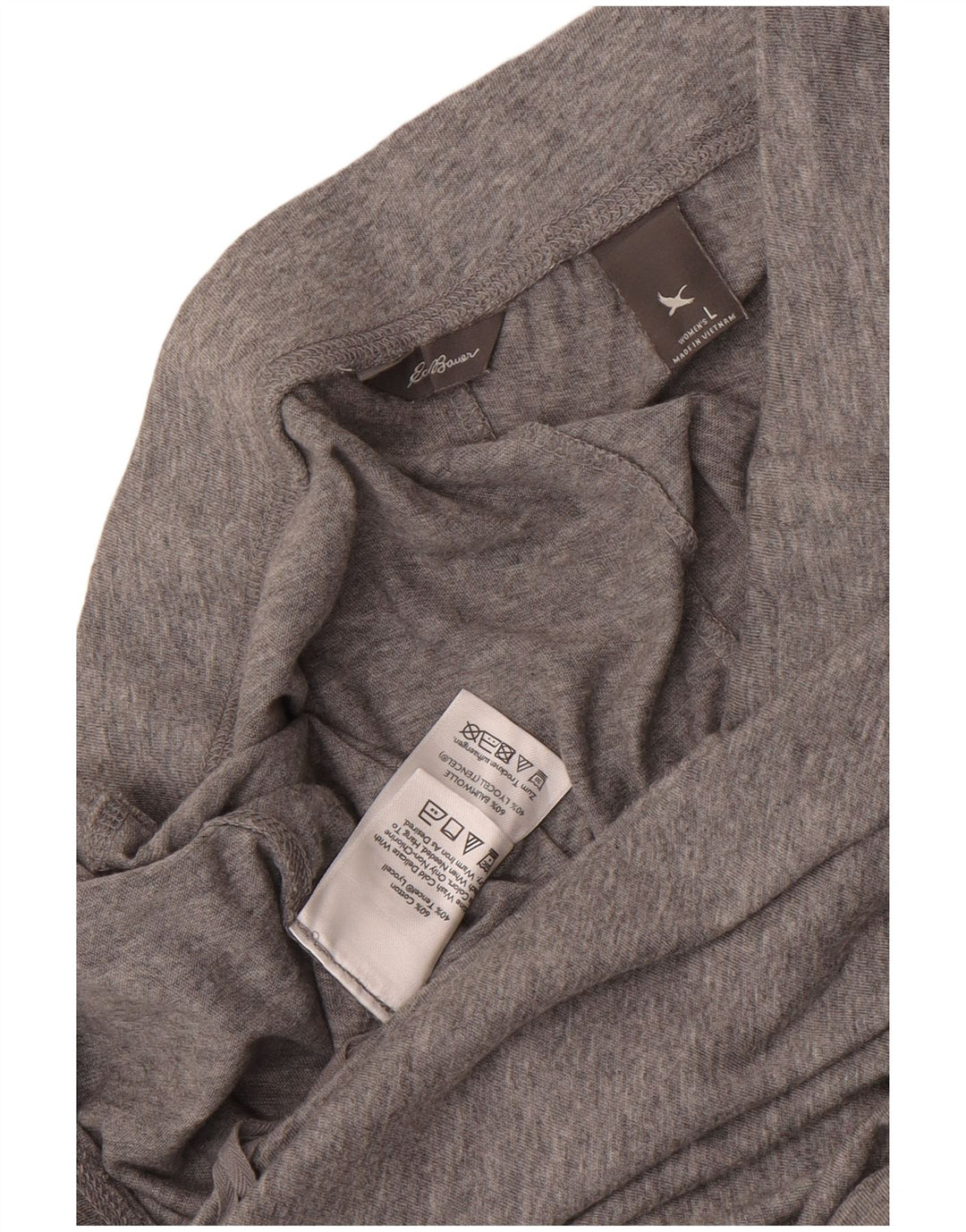 Saia maxi feminina Eddie Bauer grande W36 algodão manchado cinza