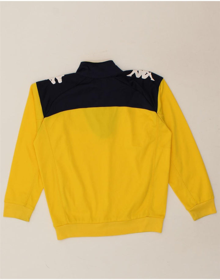 KAPPA Boys Graphic Zip Neck Sweatshirt Jumper 11-12 Years Yellow Vintage Kappa and Second-Hand Kappa from Messina Hembry 