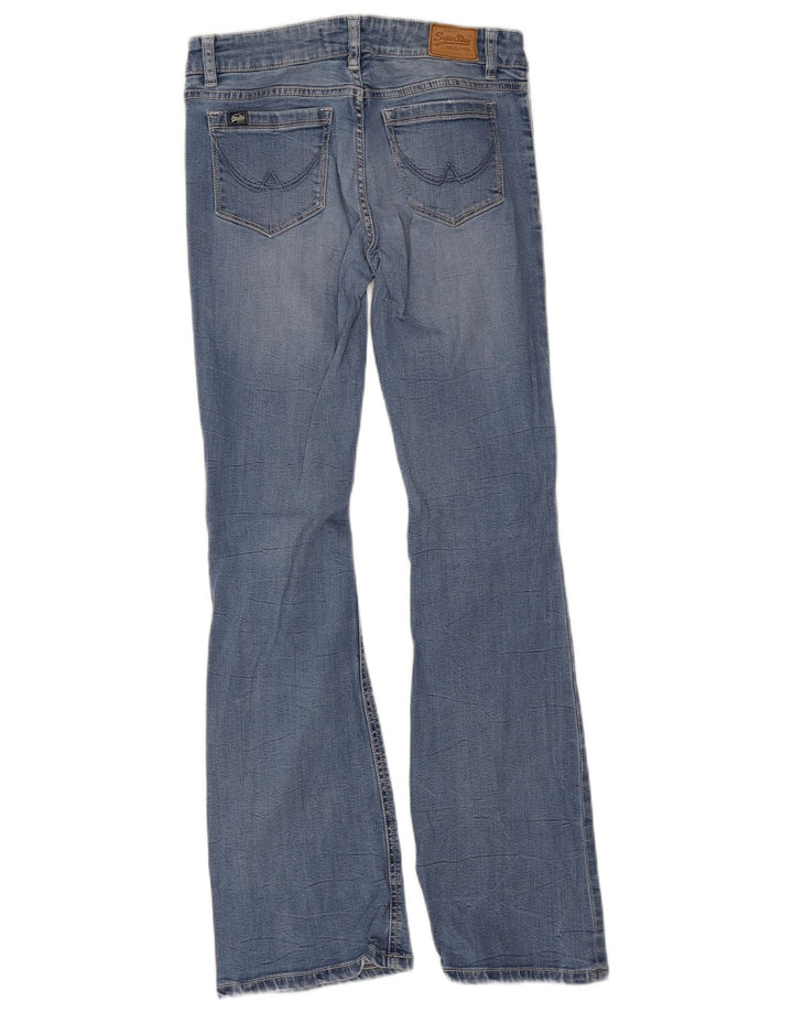 Calça jeans feminina Superdry Zadie Flared W26 L30 Azul Lyocell