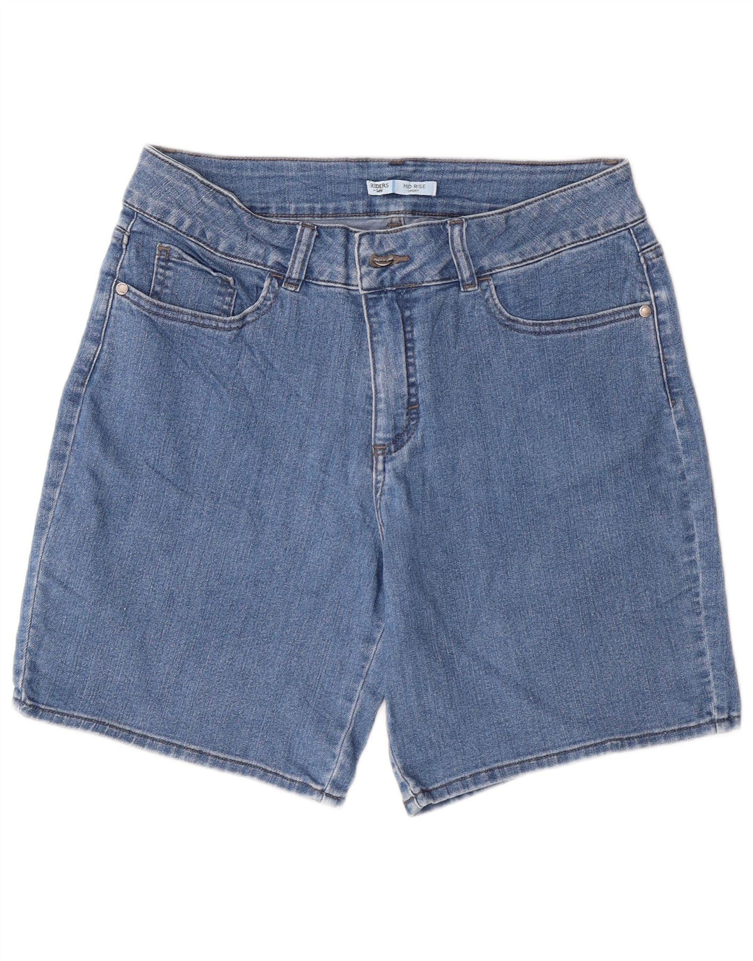 Shorts jeans feminino LEE Riders cintura média EUA 10 grande W30 algodão azul