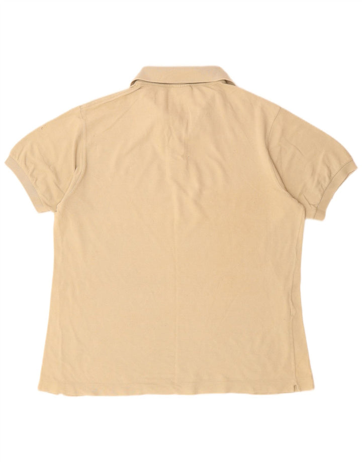 Camisa polo masculina LACOSTE tamanho 5 grande algodão bege
